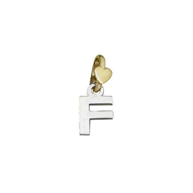 Lettere lne10k.g-f contromaglia oro giallo 9kt